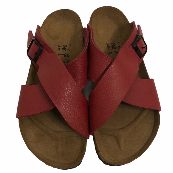 Birkenstock Shoes - NEW Birkenstock Birki’s Santosa Red Strap Sandals